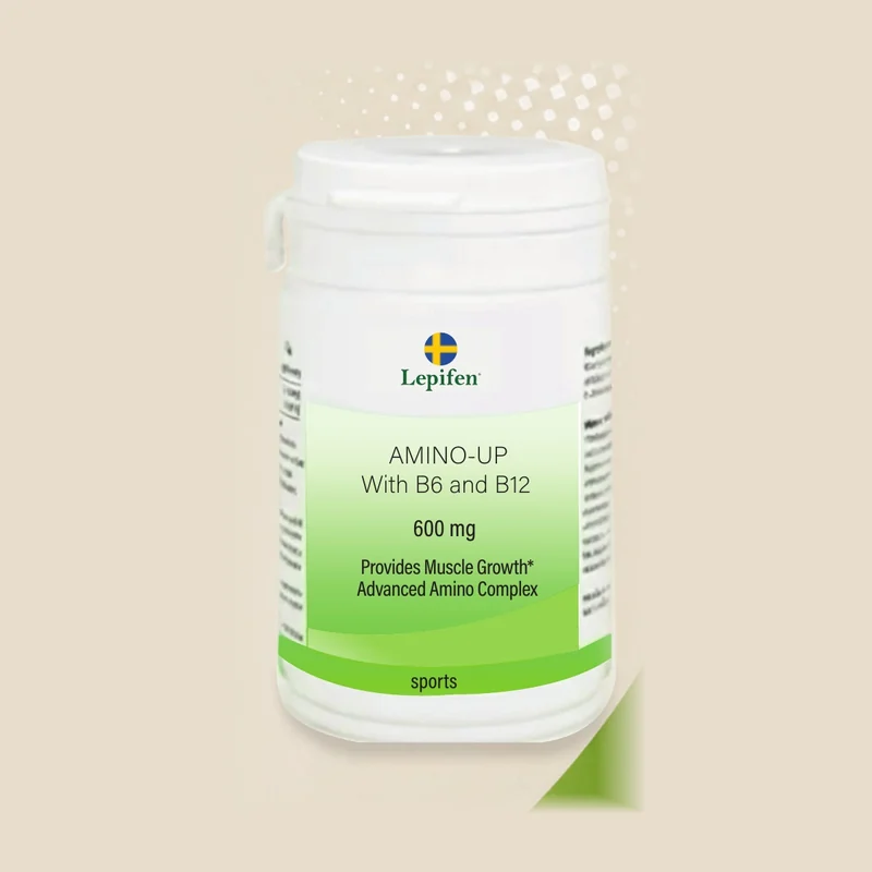 Amino-Up, förpackning för kosttillskott