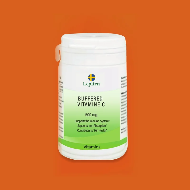 Buffered Vitamin C, förpackning för kosttillskott