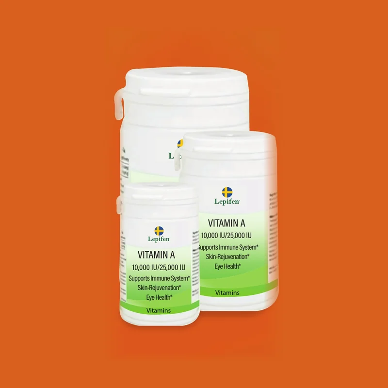 Vitamin A, förpackning för kosttillskott