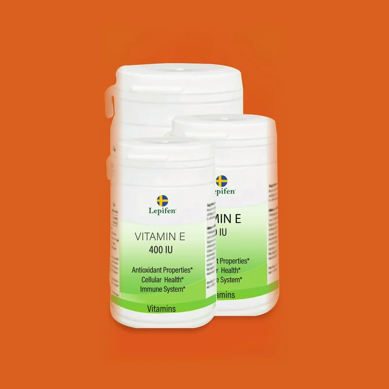 Vitamin E, förpackning för kosttillskott